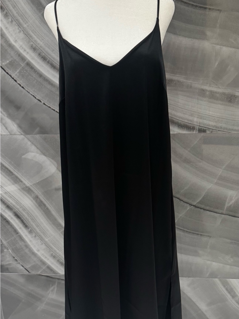 The Drop Black Maxi Slip Dress XL